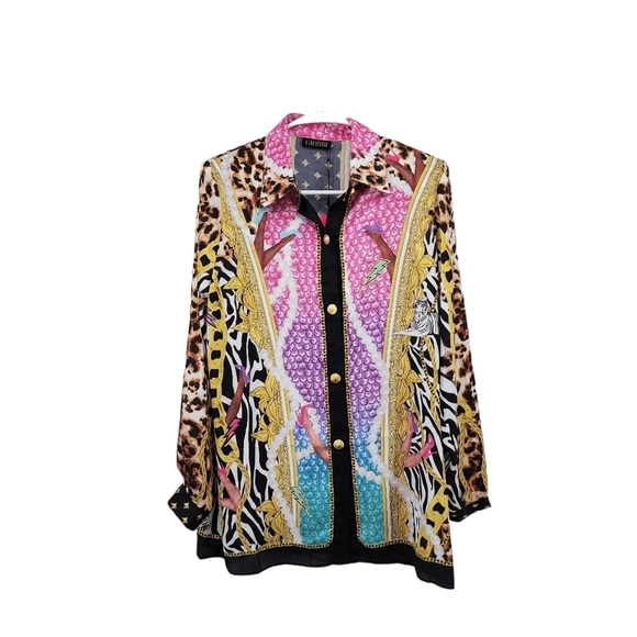 Giobbi Women's The Jones Multi Print Blouse - Picture 2 of 8